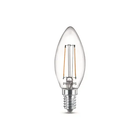 Vrácení Zdarma Philips LED svíčka filament E14 2W 2 700K 2ks