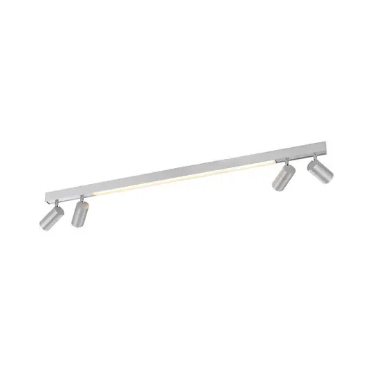 PURE LED stropní svítidlo Lines, 120 cm, stříbrné, dálkové ovládání Sezónní Sleva