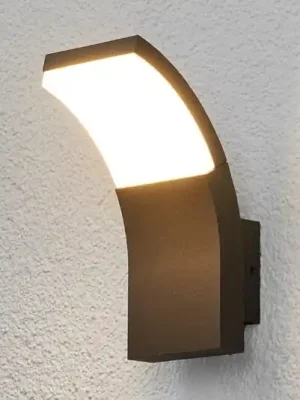 Venkovní nástěnné svítidlo Lucande LED Timm, 20 cm, antracit, IP54 Omezená Nabídka