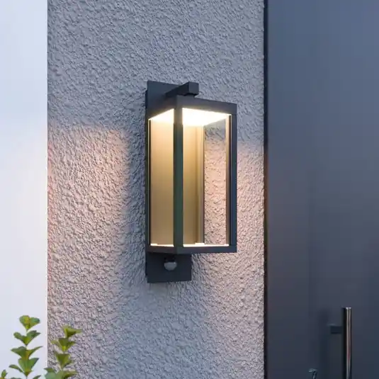 Lucande LED venkovní nástěnné svítidlo Ferdinand, senzor, tmavě šedé Originální