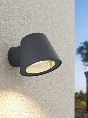 Akce Venkovní nástěnné svítidlo Lindby Ileyna, antracit, kov, 15 cm