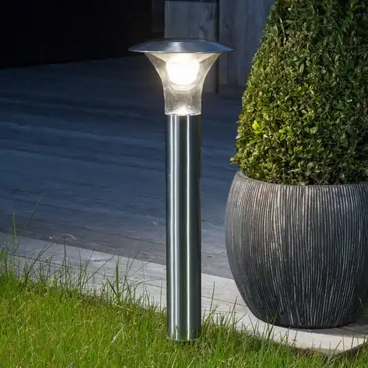 Finální Výprodej Lindby Solární LED svítidlo na zem Jolin, 66 cm, nerezová ocel