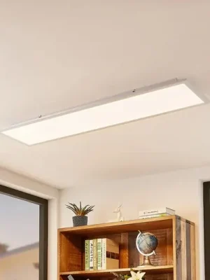 Akční Cena Lindby Smart LED stropní panel Kjetil 120 x 30 cm Tuya RGB CCT