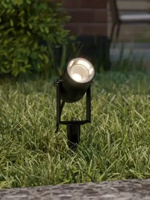 Venkovní reflektor Lucande Galina, zemní hrot, zástrčka, šedá, 11 cm Výhodná Nabídka