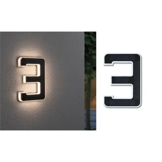 Autentický Paulmann LED solární číslo domu 3