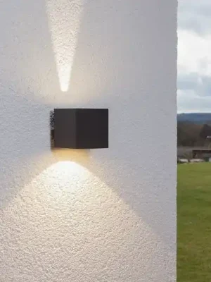 Vrácení Zdarma Venkovní nástěnné svítidlo Lucande LED Jarno, antracit, kov, 9 cm
