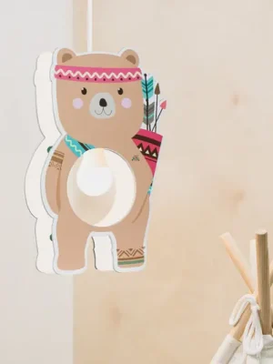 Závěsné světlo Little Indians, medvěd Bjørn, hnědá Levný