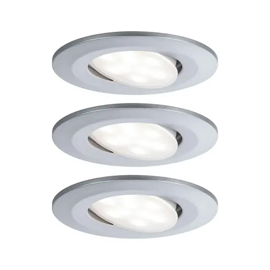 Hit Sezóny Paulmann Calla, chrom, zapínání/vypínání, otočné, 4 000 K, 9 cm, sada 3 ks