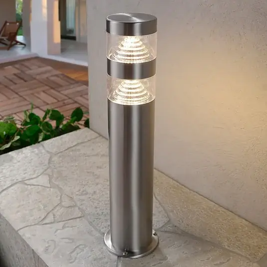 Výprodej Lindby LED žárovka Lanea, 40 cm, šedá, nerezová ocel, IP44