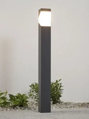 Pouze Dnes Lucande Kiran světlo na cestu, 100 cm, šedá, kov, IP44, E27