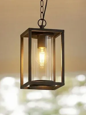 Přímo Od Výrobce Venkovní závěsné svítidlo Lucande Ferda, 25 cm, antracit, IP44