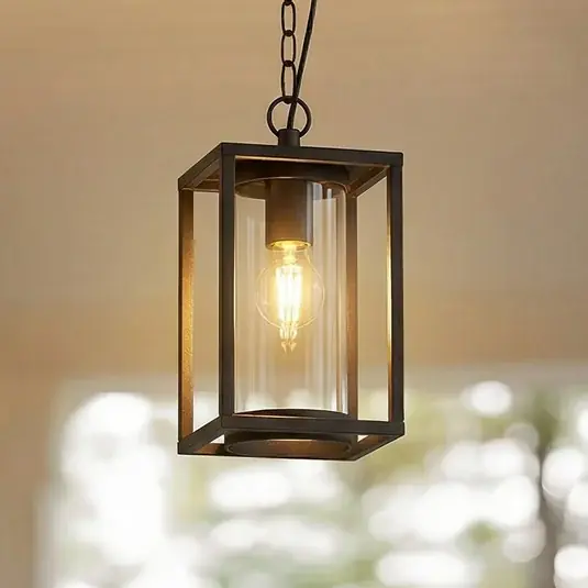 Přímo Od Výrobce Venkovní závěsné svítidlo Lucande Ferda, 25 cm, antracit, IP44