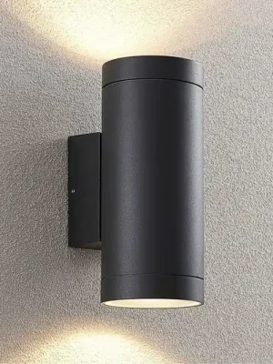 Venkovní nástěnné svítidlo Lucande Thomke, 2 světla, antracit, hliník Objednat Nyní