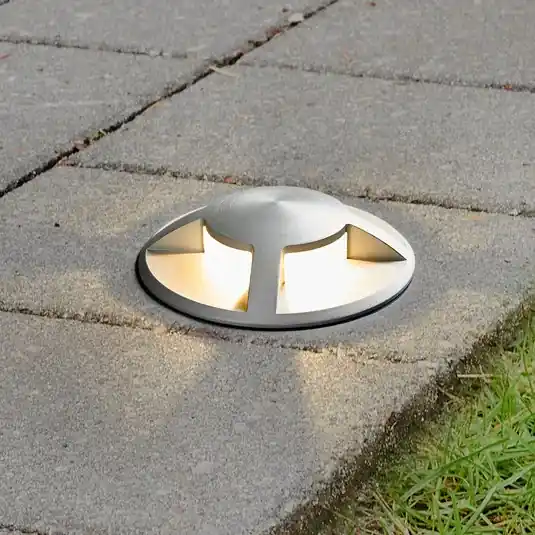 LED zemní zápustný reflektor Anina, hliník Ověřený