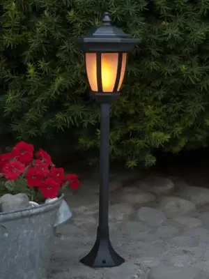 Sleva LED solární světlo Flame, 4v1, černá