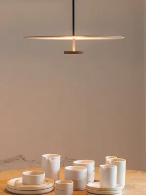 Vibia Flat LED závěsné světlo 1-žárovkové Ø 55 cm šedé L1 Víkendová Akce