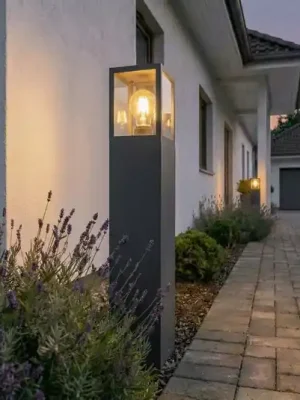 Osvětlení cesty Lucande Klemens, 65 cm, antracit, kov, E27 Aktuální