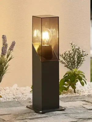 Podstavné svítidlo Lucande Fiola, 40 cm, antracit, IP54 Nejprodávanější