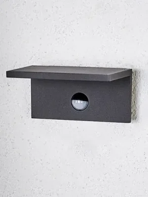 Značkový Hranatá venkovní LED lampa Darina, detektor pohybu