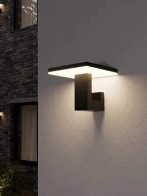 Venkovní nástěnné LED světlo Olesia, hranatý tvar Ověřený