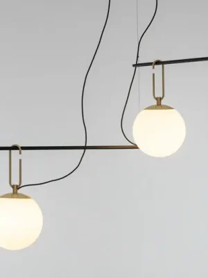 Nejlepší Volba Skleněná závěsná lampa Artemide nh S3 2, dvoubarevná