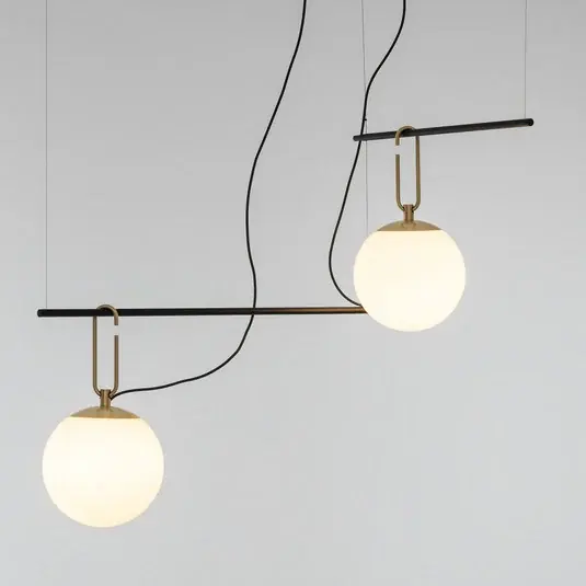Nejlepší Volba Skleněná závěsná lampa Artemide nh S3 2, dvoubarevná