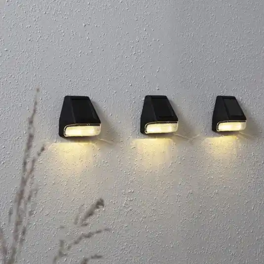 LED solární nástěnné svítidlo Wally Mini v sadě po 3 kusech Autentický