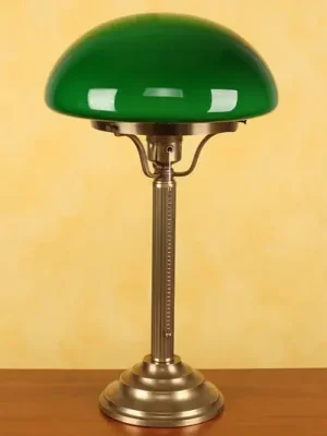 Mosazná stolní lampa Hari, zelené stínidlo Kup Teď