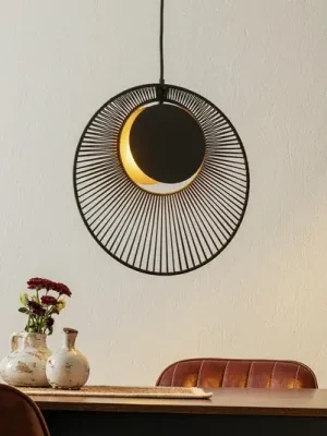 Závěsné svítidlo Forestier Oyster design, černé Originální