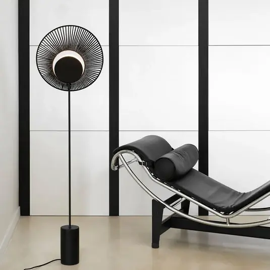 Forestier Oyster designová stojací lampa, černá Výprodej