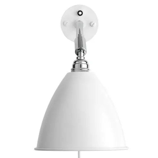 Nástěnné světlo Gubi Bestlite BL7, bílé/chromové, Ø 16 cm, E14 Levný