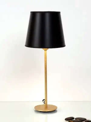 Stolní lampa Mattia s kulatým stínidlem v černé Výhodná Nabídka