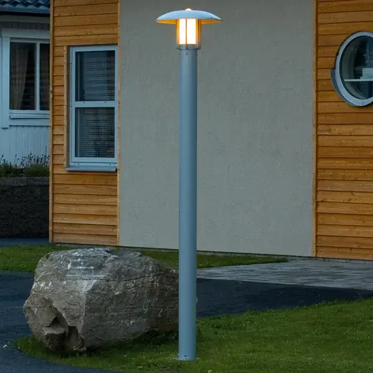 Vysoce Kvalitní Sloupkové světlo Heimdal, výška 200 cm, šedá barva