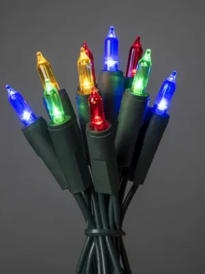 Pestrý LED světelný řetěz, 10 žárovek 2,85m Výhodná Nabídka