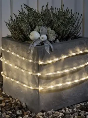 Zlevněný LED světelná hadice 6 m pro venkovní použití, se senzorem, 96 LED, teplá bílá,