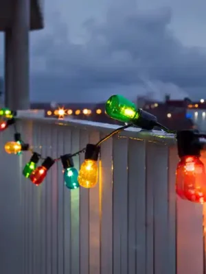 Vysoce Kvalitní Pivní zahradní pohádková světla 20 LED kapek barevných