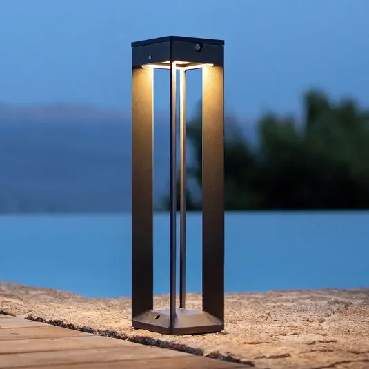 Kup Teď LED solární světlo Borne se senzorem, 45 cm, šedá
