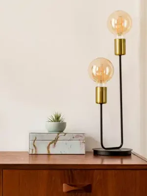 Oblíbený Stolní lampa Modo, dva zdroje, černá
