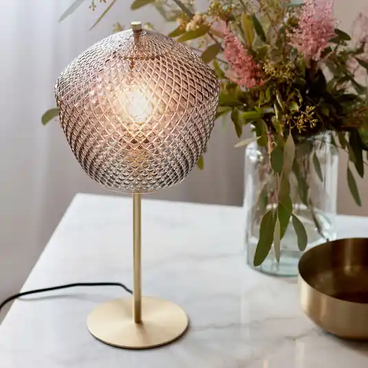 Odeslání Ihned Stolní lampa Orbiform, s kouřovým stínidlem