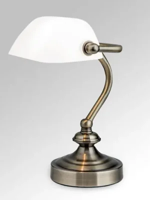 Top Prodej Klasická stolní lampa Zora se skleněným stínidlem