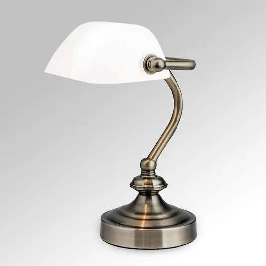 Top Prodej Klasická stolní lampa Zora se skleněným stínidlem