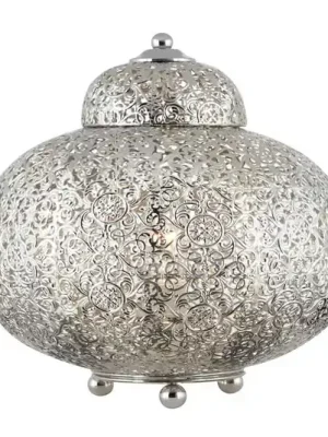 Nakupujte Hned Stolní lampa Moroccan Fretwork nikl lesklý