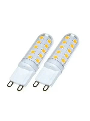 Víkendová Akce LED žárovka s paticí G9 3W, 3 000 K, externě stmívatelná, sada 2 kusů