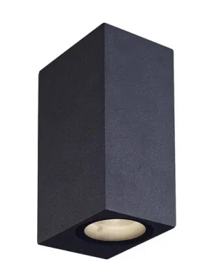 Venkovní nástěnné svítidlo Lucande LED Tavi, výška 15 cm, černá barva Cenový Hit