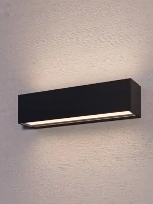 Originální Lucande LED nástěnné světlo Lengo, 25 cm antracit, nahoru/dolů 3000 K