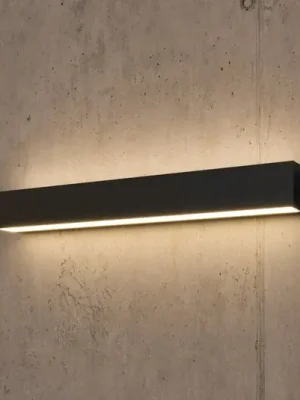 Přímo Od Výrobce Nástěnné světlo Lucande Lengo, 50 cm, antracitová barva, světlo směřující