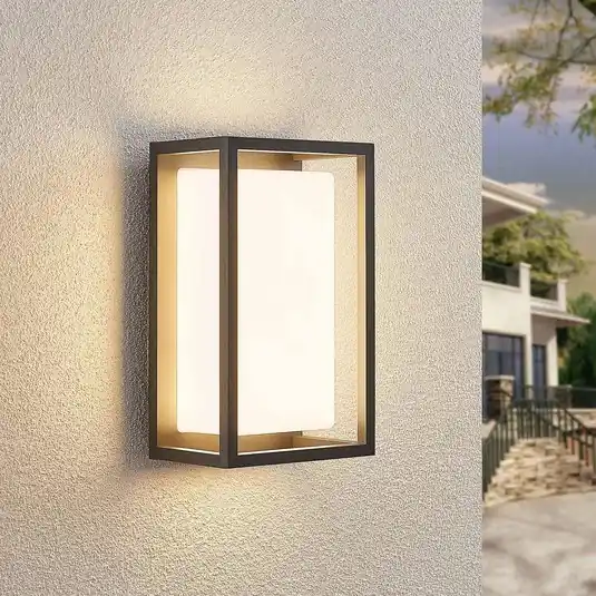 Objednat Nyní Lucande LED venkovní nástěnné svítidlo Ilirian, antracit, hliník, 15 cm
