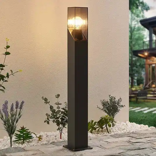 Světlo na cestu Lucande Fiola, 80 cm, antracit, IP54 Sleva