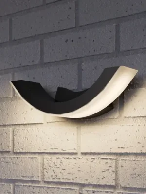 Nejprodávanější Venkovní nástěnné svítidlo Lucande LED Half, 30 cm, antracit, IP54