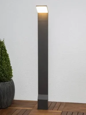 Světlo Lucande LED na cestu Nevio, antracit, kov, 100 cm Výprodej